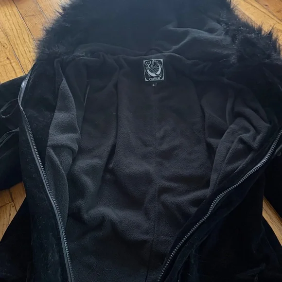 Killstar night fever bat black winter coat with hood size Large brand new - Picture 6 of 7